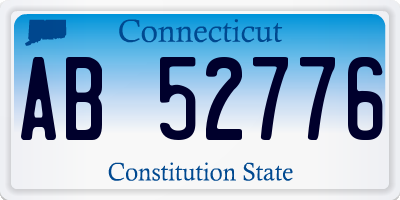 CT license plate AB52776