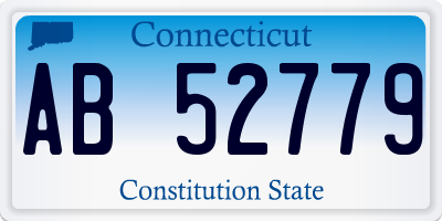 CT license plate AB52779