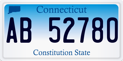 CT license plate AB52780