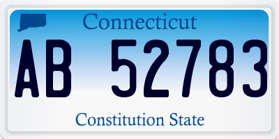 CT license plate AB52783