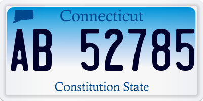 CT license plate AB52785
