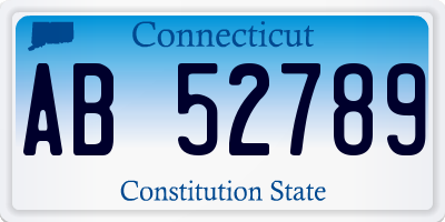 CT license plate AB52789