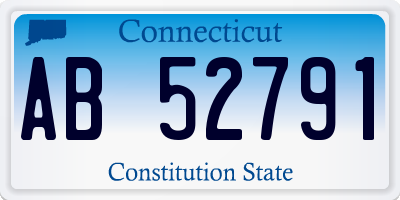 CT license plate AB52791