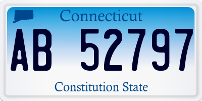 CT license plate AB52797