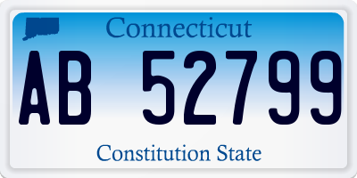 CT license plate AB52799