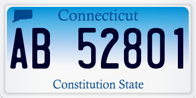 CT license plate AB52801