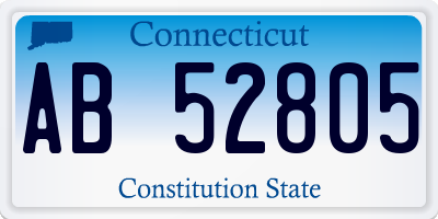CT license plate AB52805