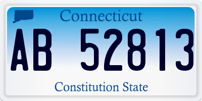 CT license plate AB52813