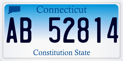 CT license plate AB52814