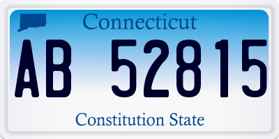 CT license plate AB52815