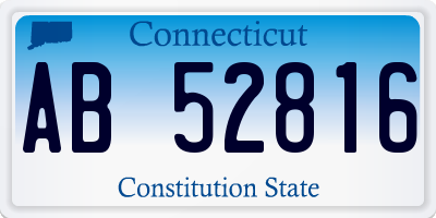 CT license plate AB52816