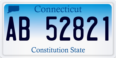 CT license plate AB52821