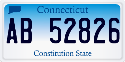 CT license plate AB52826