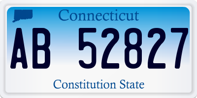 CT license plate AB52827