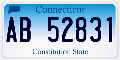 CT license plate AB52831