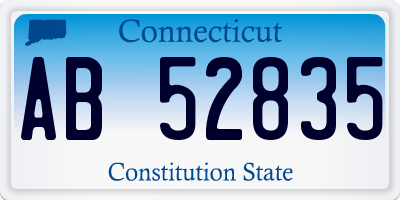 CT license plate AB52835