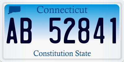 CT license plate AB52841