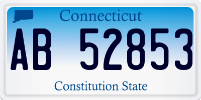 CT license plate AB52853
