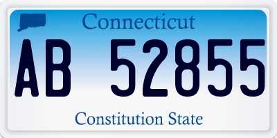 CT license plate AB52855