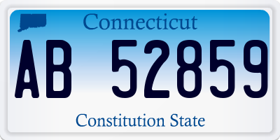 CT license plate AB52859