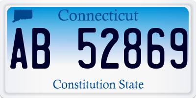 CT license plate AB52869
