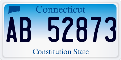 CT license plate AB52873