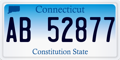 CT license plate AB52877