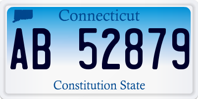 CT license plate AB52879