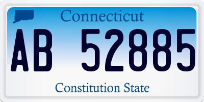 CT license plate AB52885