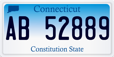 CT license plate AB52889