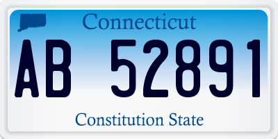 CT license plate AB52891