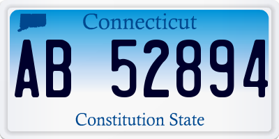 CT license plate AB52894