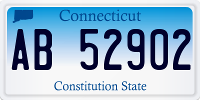 CT license plate AB52902
