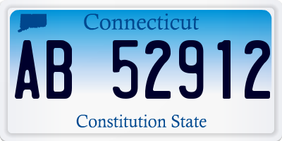 CT license plate AB52912