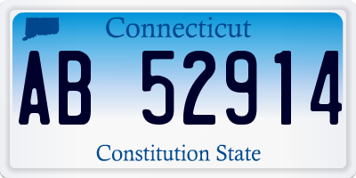 CT license plate AB52914