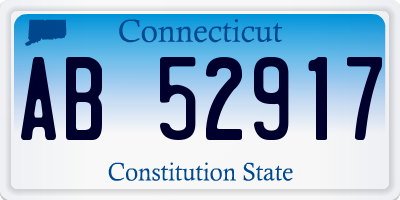 CT license plate AB52917