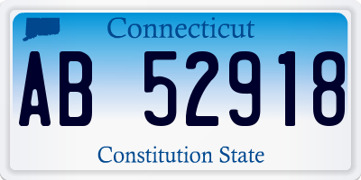 CT license plate AB52918