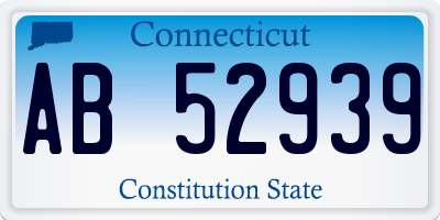 CT license plate AB52939