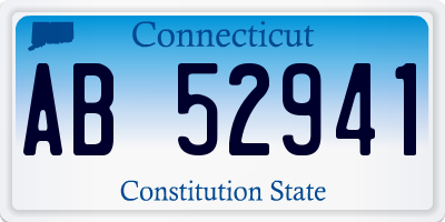 CT license plate AB52941