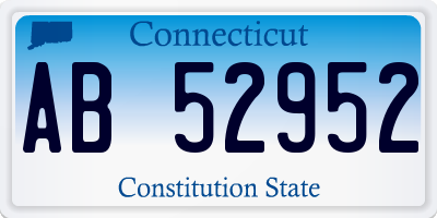 CT license plate AB52952