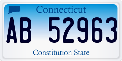CT license plate AB52963