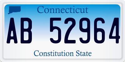 CT license plate AB52964