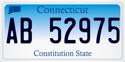 CT license plate AB52975