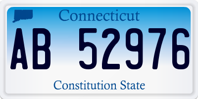 CT license plate AB52976