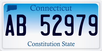 CT license plate AB52979