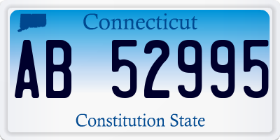 CT license plate AB52995