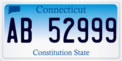CT license plate AB52999
