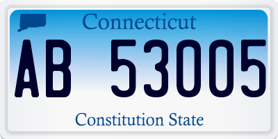 CT license plate AB53005