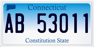 CT license plate AB53011