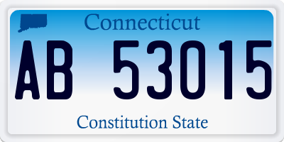 CT license plate AB53015